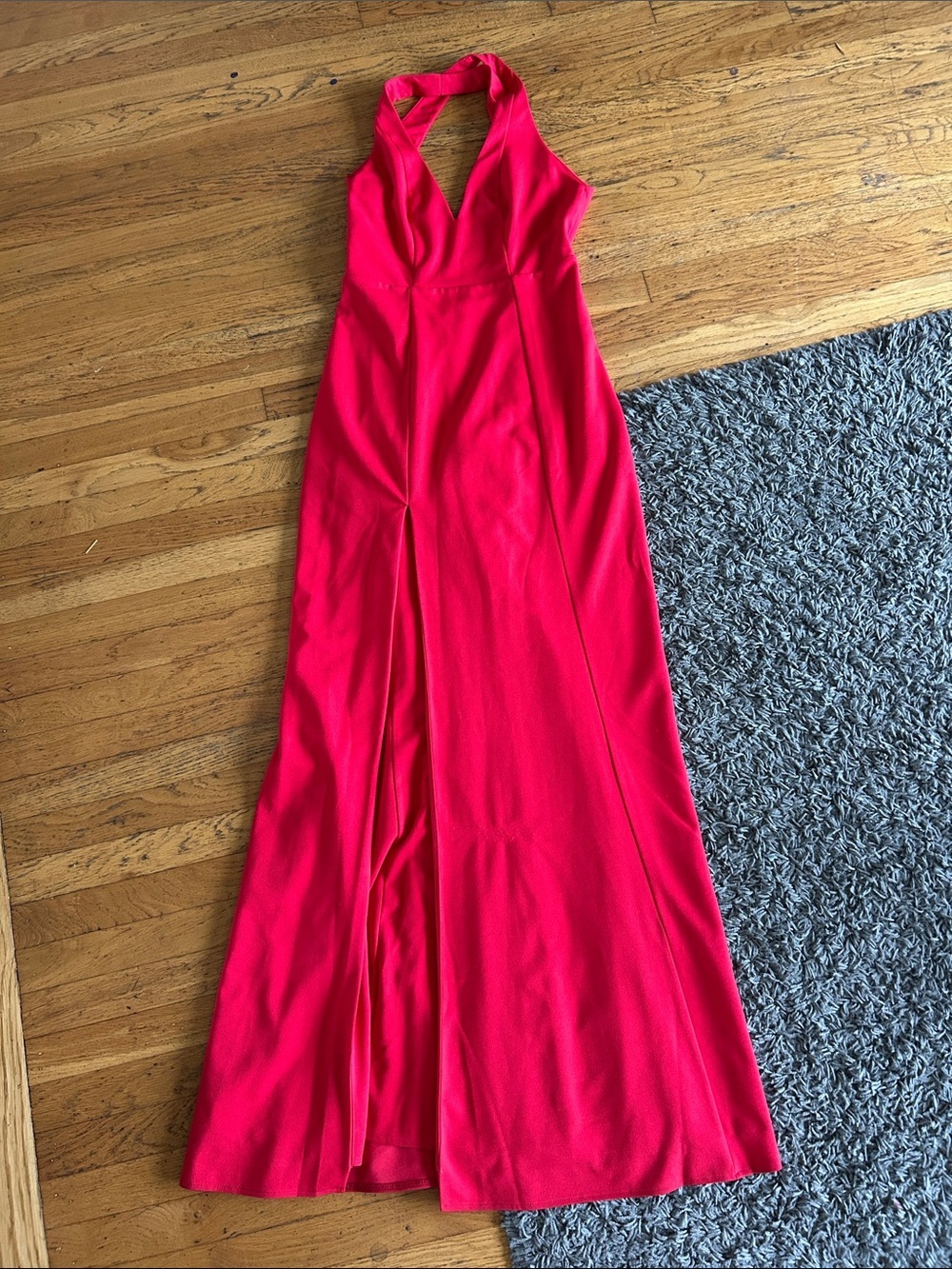 Show Me Your Mumu Red Halter Maxi Dress Size Medium